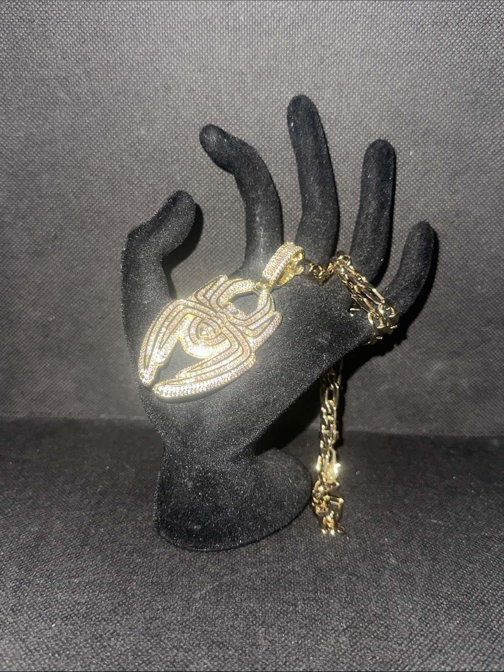 Gold tone SpiderMan Pendant Necklace - Women Jewelry